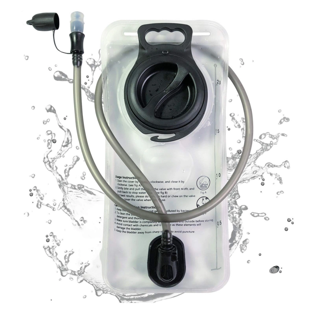 2L Hydration Bladder, BPA-Free Water Reservoir with Wide Opening & Leakproof Bite Valve, for Hiking Cycling Camping Backpack