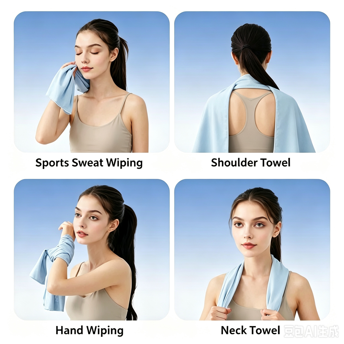 Cooling Sports Towel, Quick Dry Honeycomb Mesh Sweat Towel for Running, Hiking, Gym & Outdoor Activities