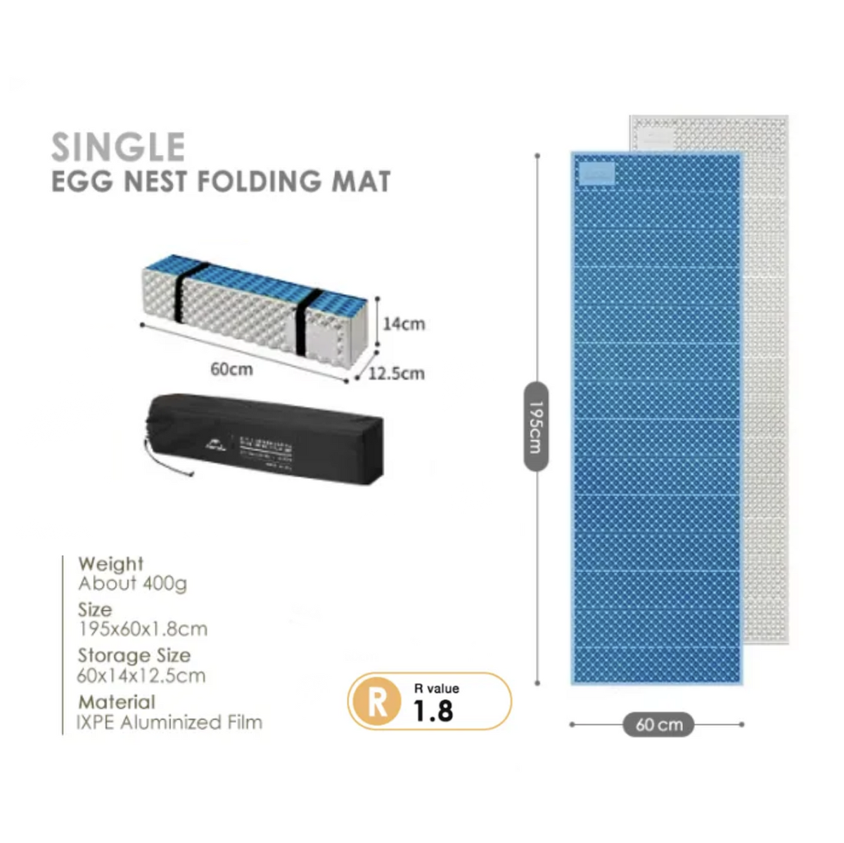 Naturehike Troues-R1.8 Egg Nest Folding Mat (2026)