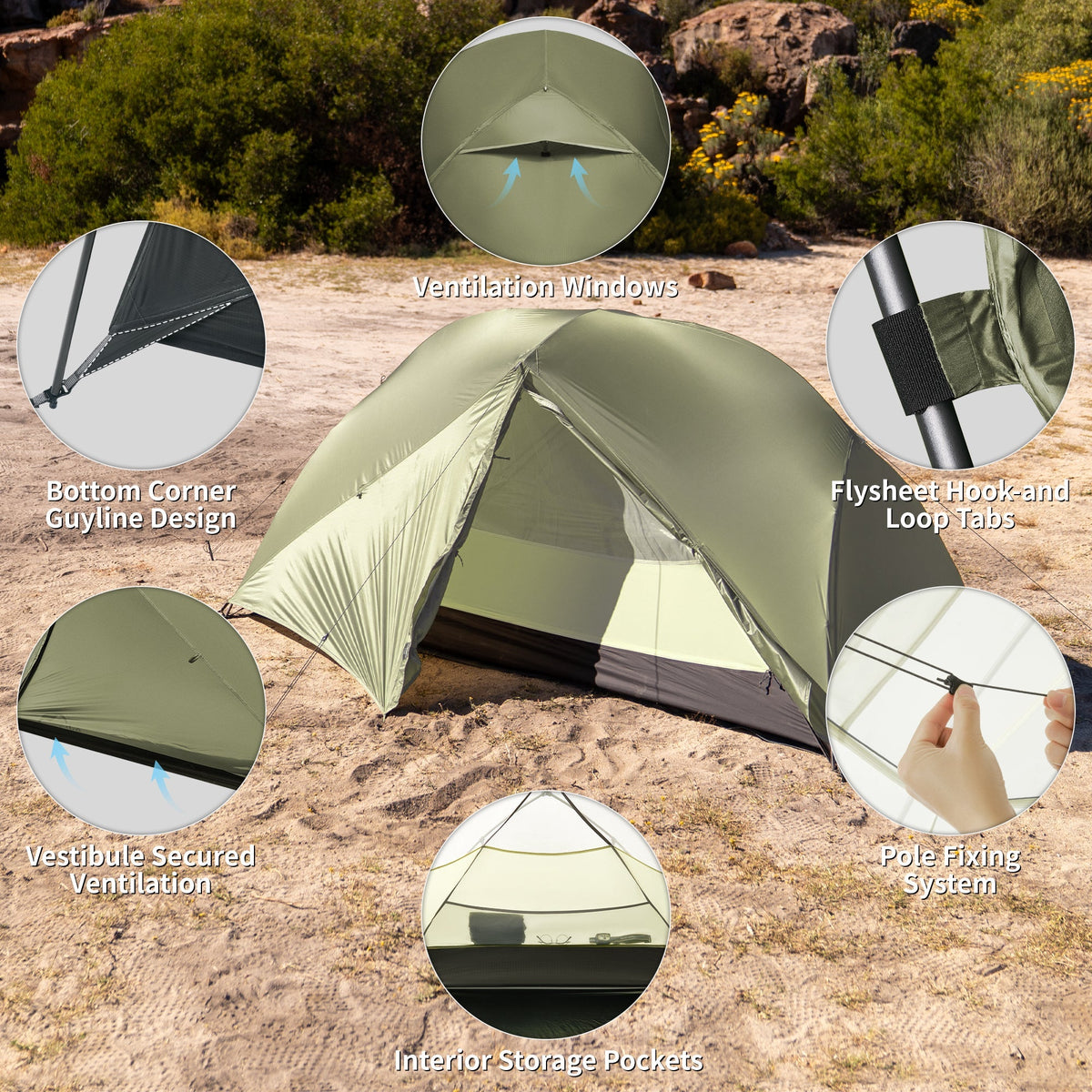 Mongar™ Pro 1-Person Ultralight Backpacking Tent